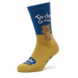 Teddy Grahams Novelty Crew Socks Unisex NWT